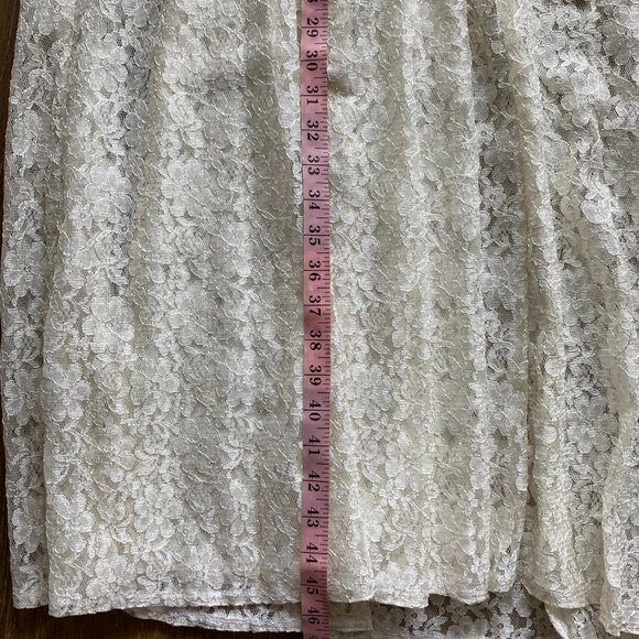 Vintage Dana Scott 2 Layer Lace size 7/8 Midi Dress - Picture 15 of 16